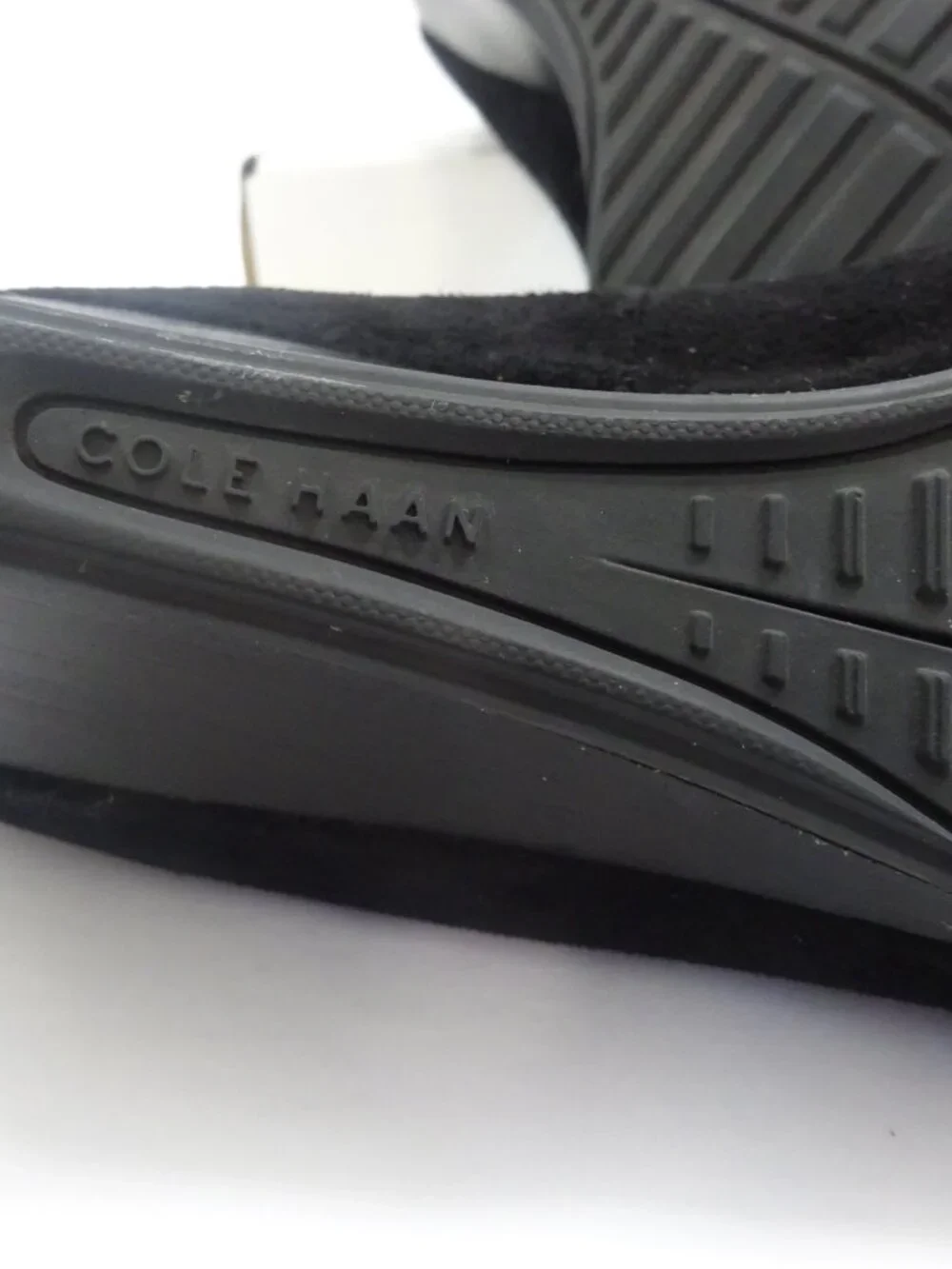 Cole Haan Black Suede Wedge Pumps - Size 9